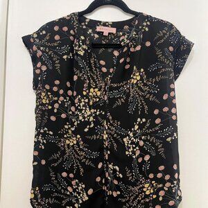 Philosophy Black Floral Blouse